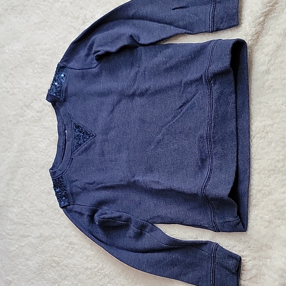 Cherokee S 6/6X Navy Sweatshirt with Sequin Accents